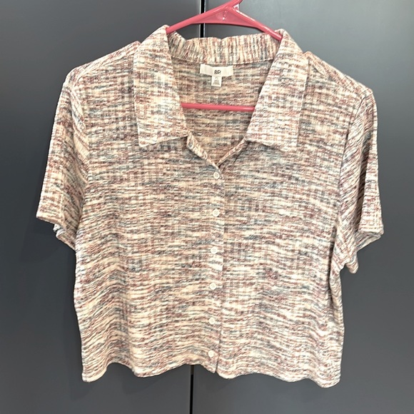 BP Studio Spacedye Shortsleeve Crop Shirt - Picture 7 of 9